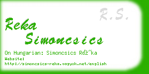 reka simoncsics business card